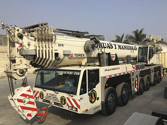 Alquiler de Grúas Telescópicas (Telescopic Cranes) 250 Toneladas en Sinaloa, México